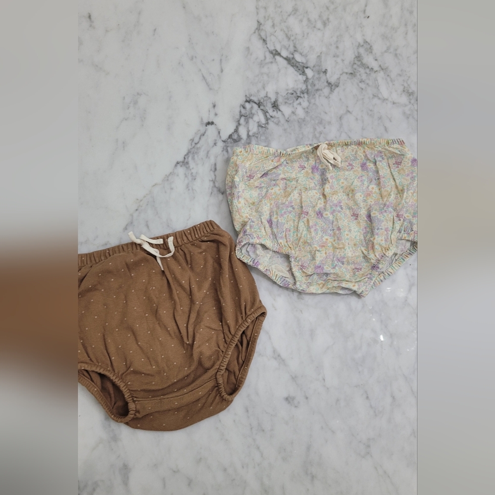 Jamie Kay Set Of 2 Bloomers. Sz 3. Floral And Dots